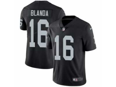 Youth Nike Oakland Raiders #16 George Blanda Vapor Untouchable Limited Black Team Color NFL Jersey