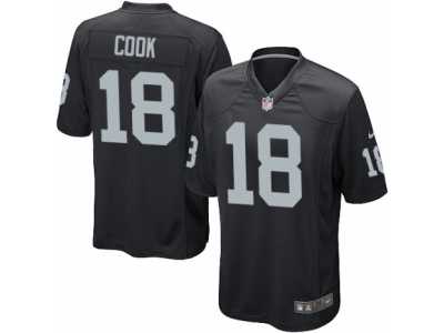 Youth Nike Oakland Raiders #18 Connor Cook Game Black Team Color NFL Jersey