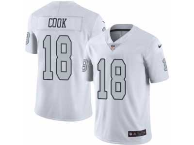 Youth Nike Oakland Raiders #18 Connor Cook Limited White Rush NFL Jersey