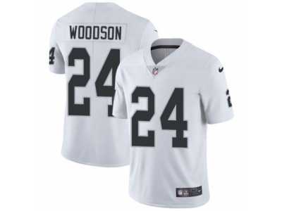 Youth Nike Oakland Raiders #24 Charles Woodson Vapor Untouchable Limited White NFL Jersey