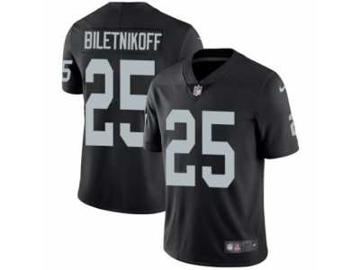 Youth Nike Oakland Raiders #25 Fred Biletnikoff Vapor Untouchable Limited Black Team Color NFL Jersey