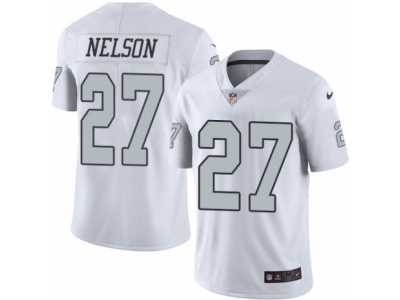 Youth Nike Oakland Raiders #27 Reggie Nelson Limited White Rush NFL Jersey