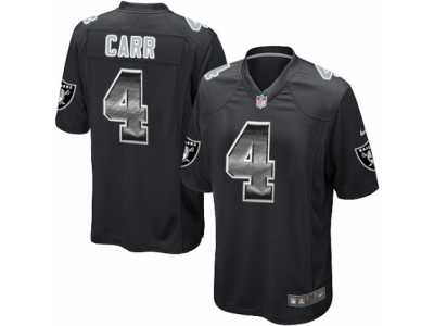 Youth Nike Oakland Raiders #4 Derek Carr Limited Black Strobe NFL Jersey