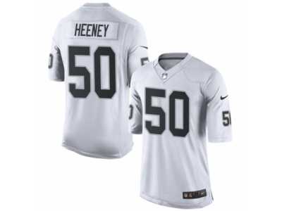 Youth Nike Oakland Raiders #50 Ben Heeney Elite White NFL Jersey