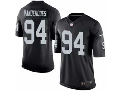 Youth Nike Oakland Raiders #94 Eddie Vanderdoes Limited Black Team Color NFL Jersey