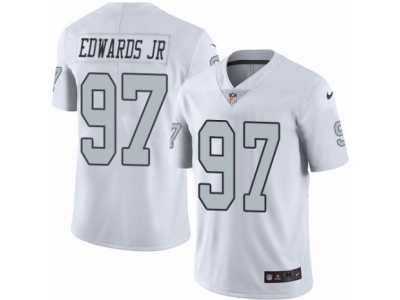 Youth Nike Oakland Raiders #97 Mario Edwards Jr Limited White Rush NFL Jersey