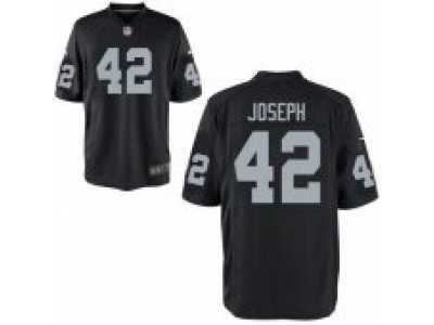 Youth Nike Raiders #42 Karl Joseph Black Team Color Stitched NFL Game Jersey