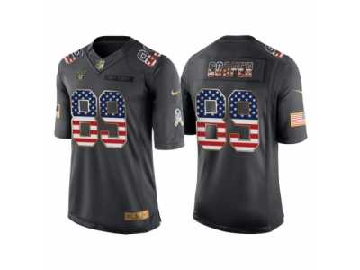 Youth Oakland Raiders #89 Amari Cooper Anthracite Salute to Service USA Flag Fashion Jersey