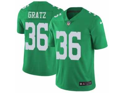 Youth Nike Philadelphia Eagles #36 Dwayne Gratz Limited Green Rush NFL Jersey