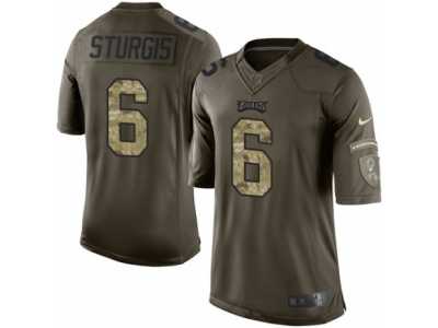 Youth Nike Philadelphia Eagles #6 Caleb Sturgis Limited Green Salute to Service NFL Jersey
