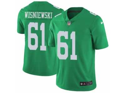 Youth Nike Philadelphia Eagles #61 Stefen Wisniewski Limited Green Rush NFL Jersey