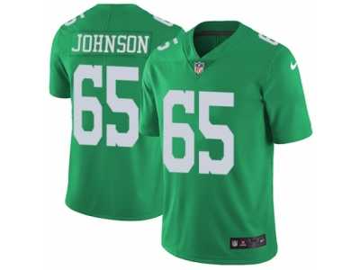 Youth Nike Philadelphia Eagles #65 Lane Johnson Limited Green Rush NFL Jersey