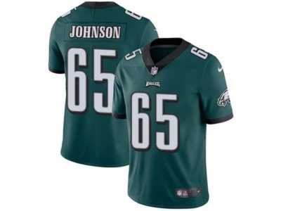 Youth Nike Philadelphia Eagles #65 Lane Johnson Vapor Untouchable Limited Midnight Green Team Color NFL Jersey