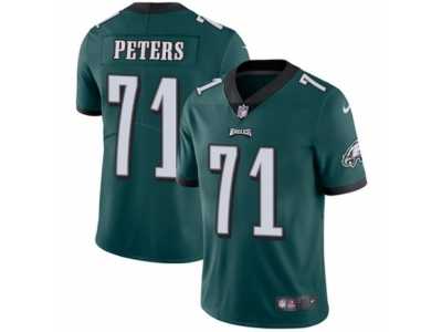 Youth Nike Philadelphia Eagles #71 Jason Peters Vapor Untouchable Limited Midnight Green Team Color NFL Jersey