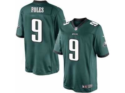 Youth Nike Philadelphia Eagles #9 Nick Foles Limited Midnight Green Team Color NFL Jersey