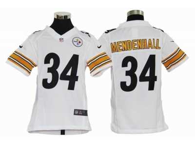 Nike Youth Pittsburgh Steelers #34 Rashard Mendenhall white Jerseys