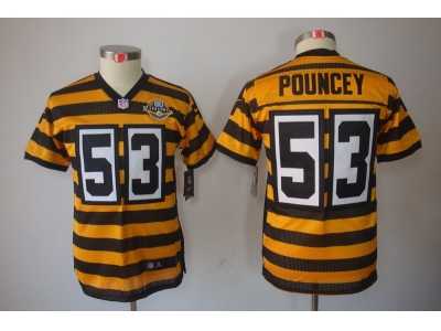 Nike Youth Pittsburgh Steelers #53 Maurkice Pouncey yellow-black[limited team 80 anniversary]