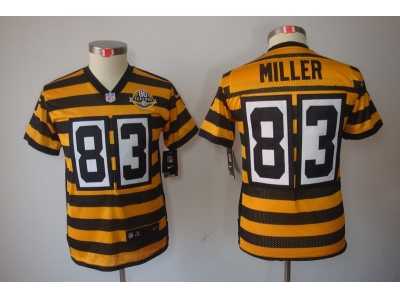 Nike Youth Pittsburgh Steelers #83 Heath Miller yellow-black[limited team 80 anniversary]