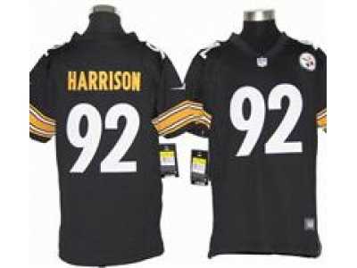 Nike Youth Pittsburgh Steelers #92 James Harrison Black jerseys