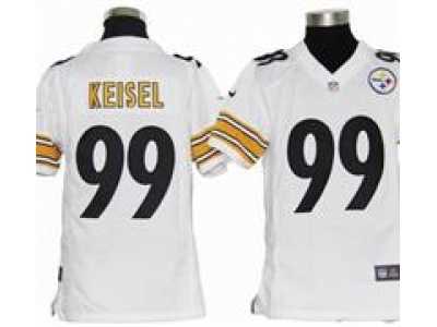 Nike Youth Pittsburgh Steelers #99 Keisel white jerseys