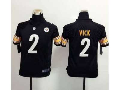 Youth Nike Pittsburgh Steelers #2 Michael Vick Black jerseys