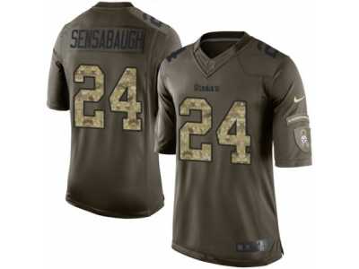 Youth Nike Pittsburgh Steelers #24 Coty Sensabaugh Limited Green Salute to Service NFL Jersey