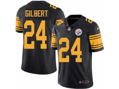 Youth Nike Pittsburgh Steelers #24 Justin Gilbert Limited Black Rush NFL Jersey