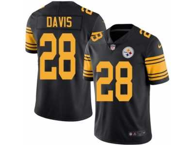 Youth Nike Pittsburgh Steelers #28 Sean Davis Limited Black Rush NFL Jersey