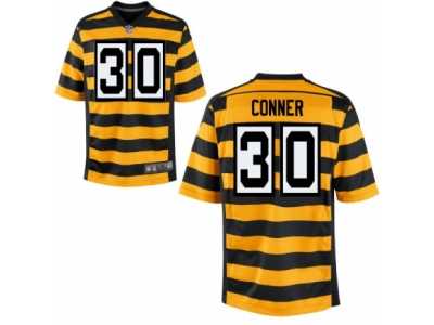 Youth Nike Pittsburgh Steelers #30 James Conner YellowBlack Alternate 80TH Anniversary Throwback NFL Jersey