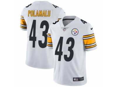 Youth Nike Pittsburgh Steelers #43 Troy Polamalu Vapor Untouchable Limited White NFL Jersey