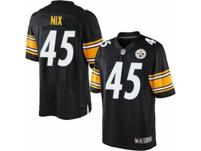 Youth Nike Pittsburgh Steelers #45 Roosevelt Nix Limited Black Team Color NFL Jersey