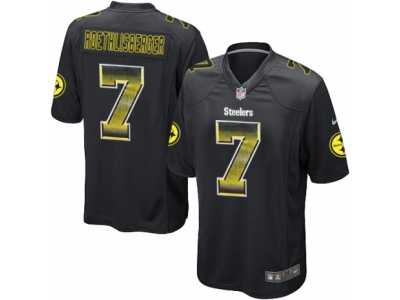 Youth Nike Pittsburgh Steelers #7 Ben Roethlisberger Limited Black Strobe NFL Jersey