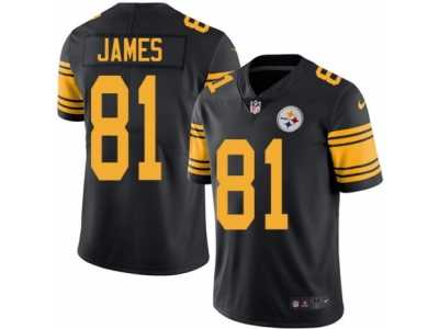 Youth Nike Pittsburgh Steelers #81 Jesse James Limited Black Rush NFL Jersey