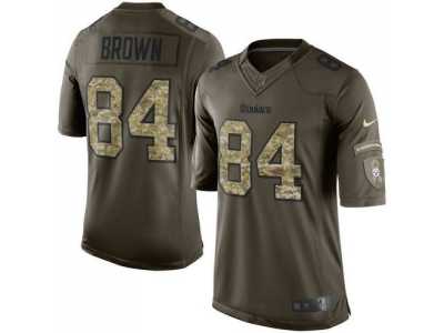 Youth Nike Pittsburgh Steelers #84 Antonio Brown Green Salute to Service Jerseys