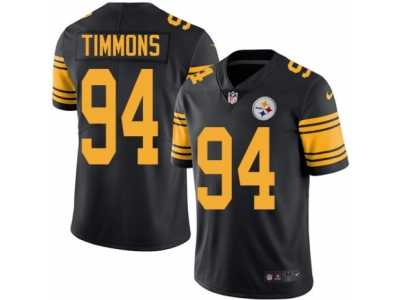 Youth Nike Pittsburgh Steelers #94 Lawrence Timmons Limited Black Rush NFL Jersey