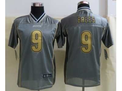 Nike Youth New Orleans Saints #9 Brees Grey Jerseys(Vapor)