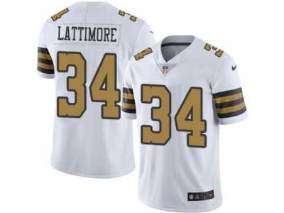 Youth Nike New Orleans Saints #34 Marshon Lattimore Limited White Rush NFL Jersey