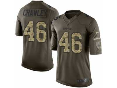 Youth Nike New Orleans Saints #46 Ken Crawley Limited Green Salute to Service NFL Jersey