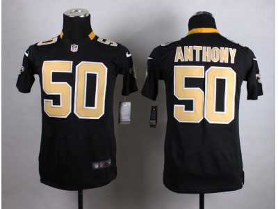 Youth Nike New Orleans Saints #50 Stephone Anthony Black jerseys