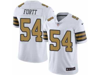 Youth Nike New Orleans Saints #54 Khairi Fortt Limited White Rush NFL Jersey