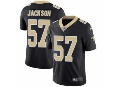 Youth Nike New Orleans Saints #57 Rickey Jackson Vapor Untouchable Limited Black Team Color NFL Jersey
