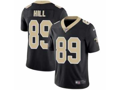 Youth Nike New Orleans Saints #89 Josh Hill Vapor Untouchable Limited Black Team Color NFL Jersey