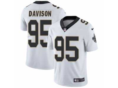 Youth Nike New Orleans Saints #95 Tyeler Davison Vapor Untouchable Limited White NFL Jersey