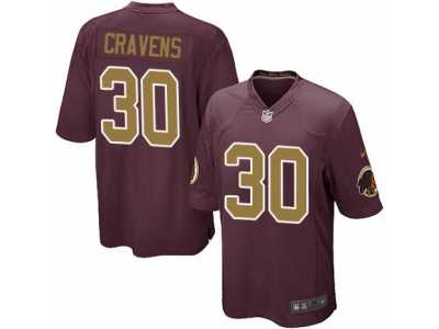 Youth Nike Washington Redskins #30 Su'a Cravens Game Burgundy Red Gold Number Alternate 80TH Anniversary NFL Jersey