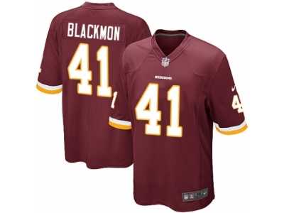 Youth Nike Washington Redskins #41 Will Blackmon Game Burgundy Red Team Color NFL Jersey