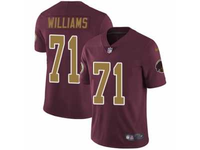 Youth Nike Washington Redskins #71 Trent Williams Vapor Untouchable Limited Burgundy Red Gold Number Alternate 80TH Anniversary NFL Jersey