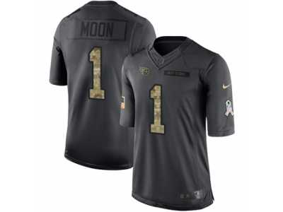 Youth Nike Tennessee Titans #1 Warren Moon Limited Black 2016 Salute to Service NFL Jersey
