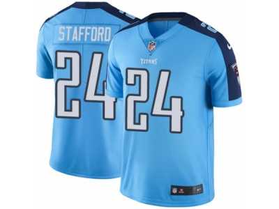 Youth Nike Tennessee Titans #24 Daimion Stafford Limited Light Blue Rush NFL Jersey