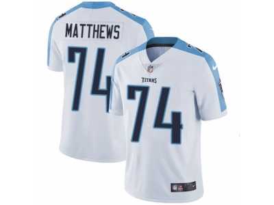 Youth Nike Tennessee Titans #74 Bruce Matthews Vapor Untouchable Limited White NFL Jersey