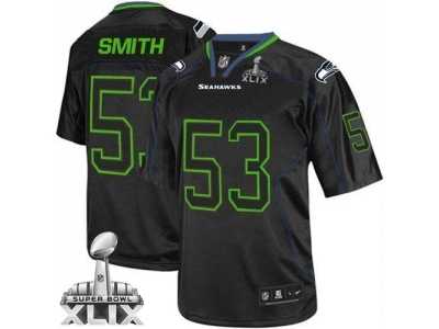 2015 Super Bowl XLIX nike youth nfl jerseys seattle seahawks #53 smith black[Elite lights out]